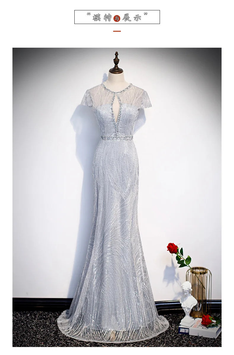 New Elegant Evening Wedding Party Formal Dress Festa Mermaid Ball Gown For Hosts At Banquets And Annual Meetings Gala Gowns