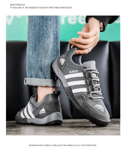 Men's Shoes Fashion Versatile Breathable Board Shoes Thick soled Trendy Casual Shoes  (Available)