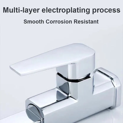 7-Shape Copper Kitchen Faucet - 360° Swivel Sink Mixer with Ceramic Cartridge & Aerator, Silver/Black