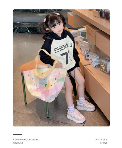 Kawaii Casual Shoe Fashion Childrens Shoes Girls Princess Sneakers Non-Slip New Autumn Running Shoes for Kids Girls Casual Wear