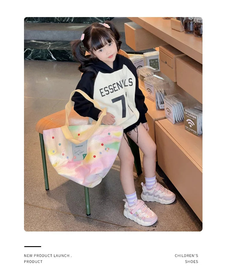 Kawaii Casual Shoe Fashion Childrens Shoes Girls Princess Sneakers Non-Slip New Autumn Running Shoes for Kids Girls Casual Wear