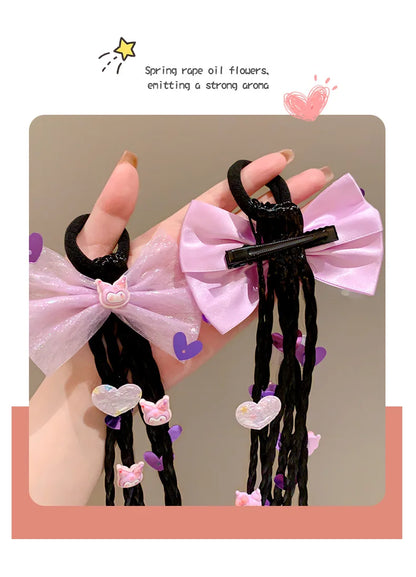Children's baby cute braid hair tie high ponytail headband hair accessory kawaii gift new style