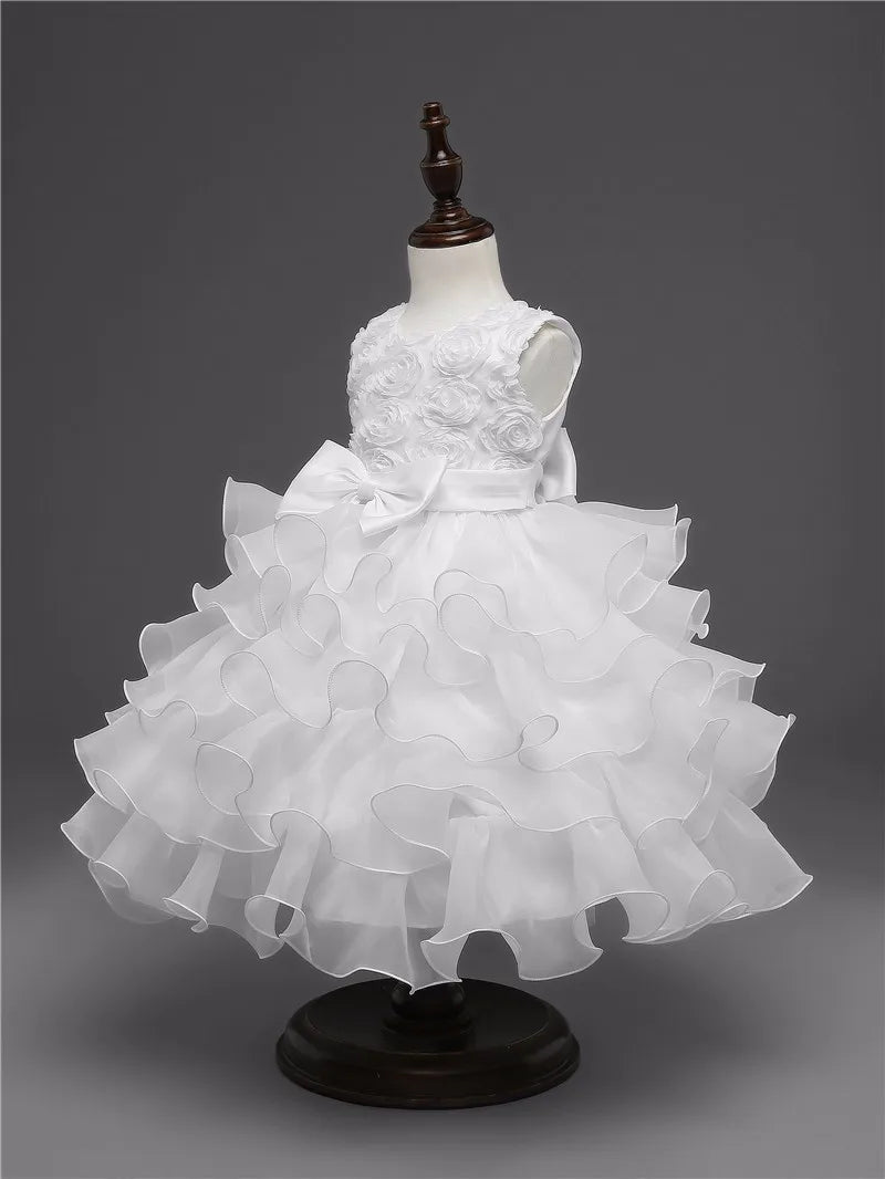 Flower Girl Dress For Wedding Baby Girl  Birthday Outfits Children's Girls First Communion Dresses Girl Kids Party Wear