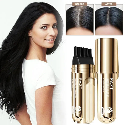 White Hair Covering Pen, Hair Root Touch Up Stick, Gray Hair Concealer, Water-Resistant Quick-Dry, Hair Color Makeup Lasting