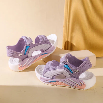 New Children's Shoes Fashionable and Versatile Open toed Beach Shoes Soft soled Comfortable Sports Sandals