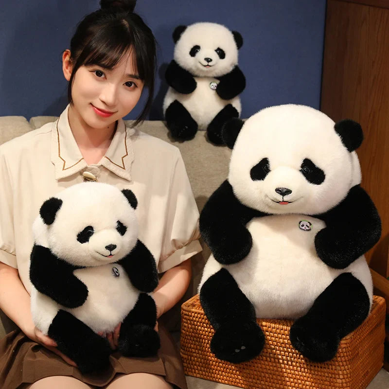 Adorable Base Simulation Lifelike Giant Panda FuBao Plush Toys Kawaii Stuffed Animals Soft Bears Baby Appease Doll Gifts