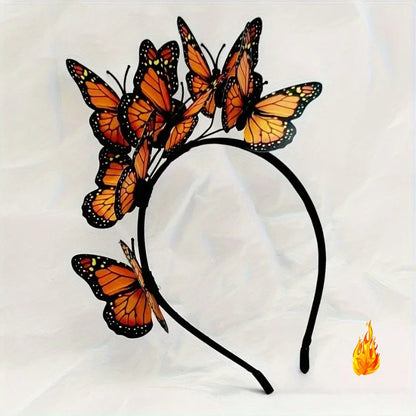 Butterfly Headband Halloween Cosplay Bohemian Wedding Headpiece Photo Props