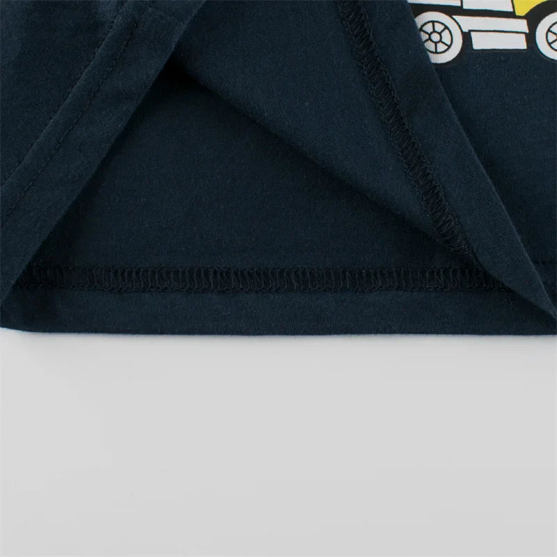 Jumping Meters Hot Selling Boys Girls Summer Baby T Shirts Short Sleeve Cartoon Cars  Toddler Tees Tops Boys Girls Clothing