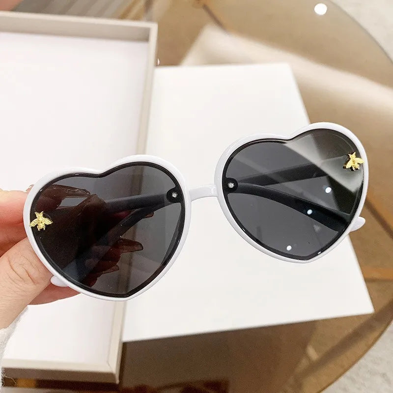 Children Sunglasses Heart-Shape Baby Gradient Sun Shade Cartoon Summer Girls Sunglasses Travel Beach Lovely Sunglasses
