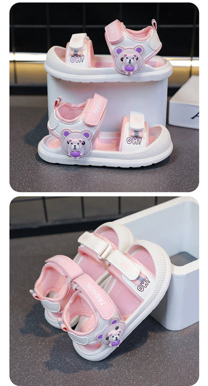 Toddler Sandals For Baby  Boys Girls Sandals Soft-soled Cartoon First Step Footwear For Infant Kids Trend Fashion