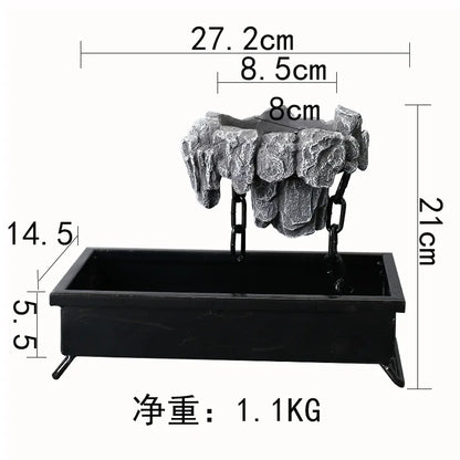 Creative Bamboo Succulent Pot Rich Tree Bonsai Iron Tree Rice Bamboo Indoor Floating Island Suspended Iron Micro Landscape Pot