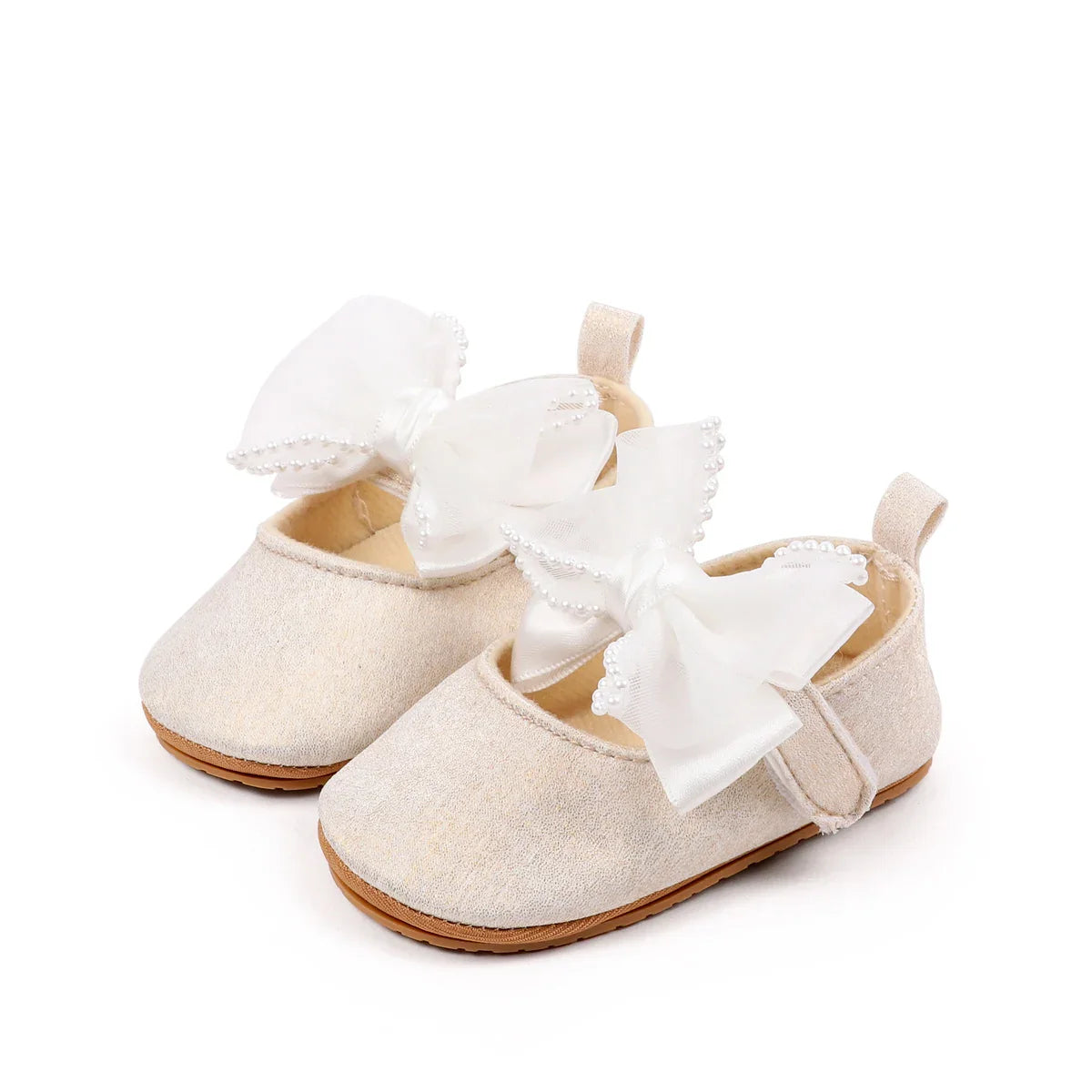 Baby Shoes Girl Baby Cute Bow PU Princess Shoes Soft Cloth Sole Comfortable Walking Shoes Spring and Autumn Sweet Design