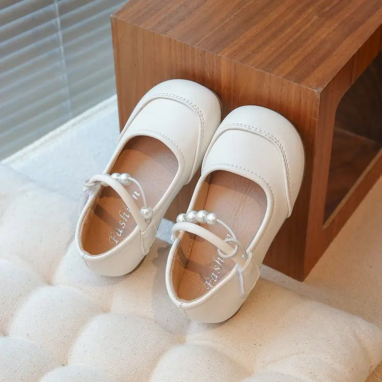 New Kids Leather Shoes Soft Soled Anti Slip Girls Casual Simple Mary Jane Shoe