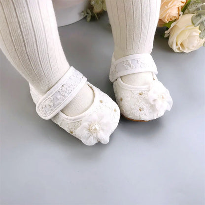Spring and Summer Baby Soft Soled Comfortable Cloth Shoes 0-12 Months Baby Princess Shoes Anti Slip Walking Shoes