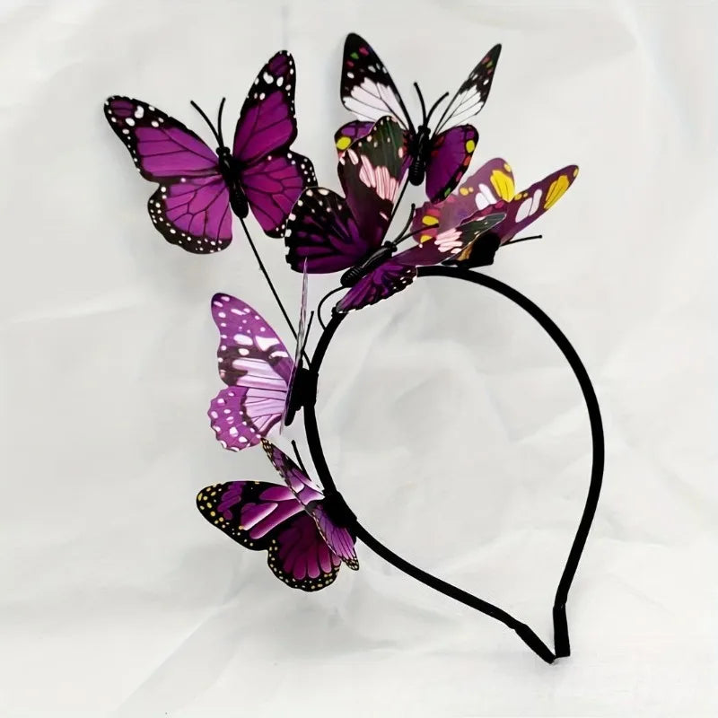 Butterfly Headband Halloween Cosplay Bohemian Wedding Headpiece Photo Props
