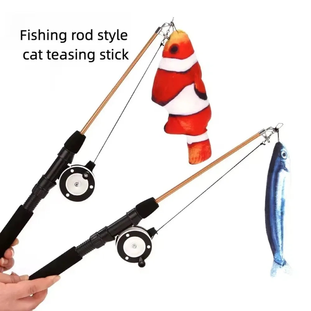 Retractable Cat Teaser Wand Toy Ultra-Long Refills Cat Feather Toys Catnip Fishing Rod Interactive Cat Toys for Indoor Cats