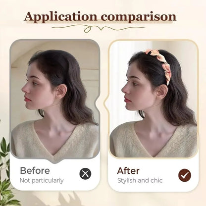 Fashion Lace Mesh Hairband Pleated U Shape Hair Comb Toothed High Cranium Hair Hoop for Women Girls
