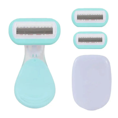 Safe Soap Head Shaver Colorful Shell Design for Summer Underarm Bikini Trimming Women's Private Area Hair Remover