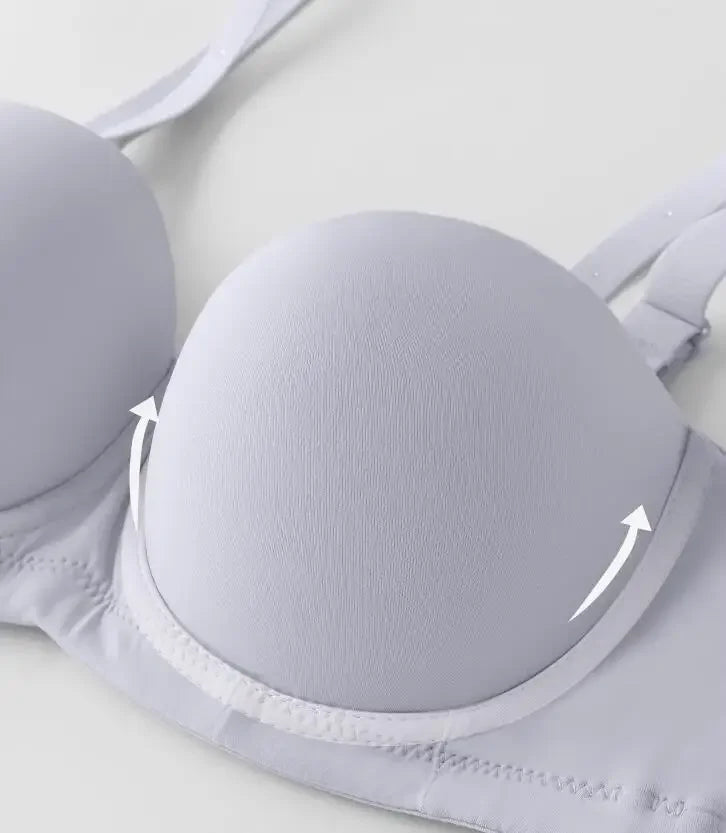 Underwire Female Lingerie Womens Strapless Bra Multiway Push Up Brassiere Seamless Slightly Lined Lift 32 34 36 38 40 42 C D E F