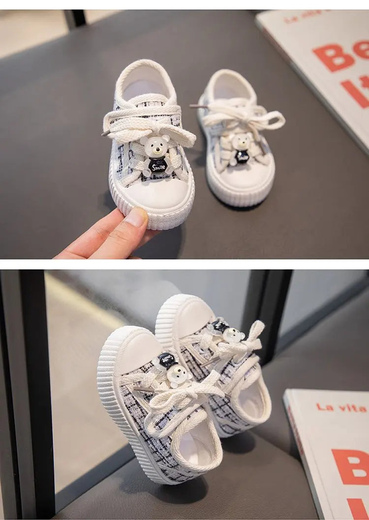 Spring Autumn Fashion Kids Canvas Shoes Casual Sport Boys Girls Sneakers Shoes Soft Rubber Sole Flat Children Canvas Shoes 21-26