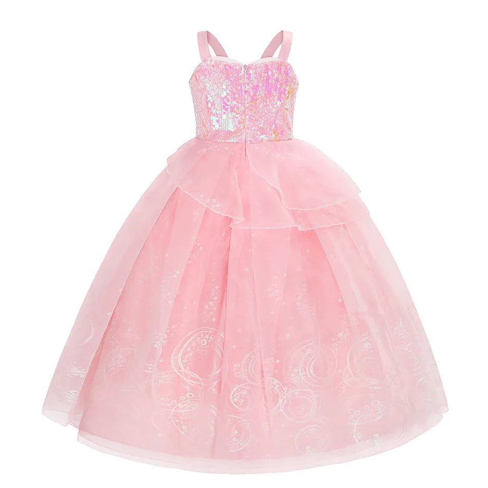 Girl Princess Dress Carnival Party Princess Dress Birthday Party Dress Children's Pink Cute Dress Girl's Party Dress