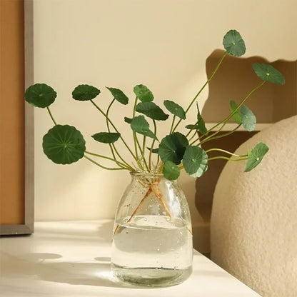 Artificial Lotus Plants Eucalyptus Leaves Plastic Tree Fake Plants Real Touch Copper Leafs For Home Office Decor
