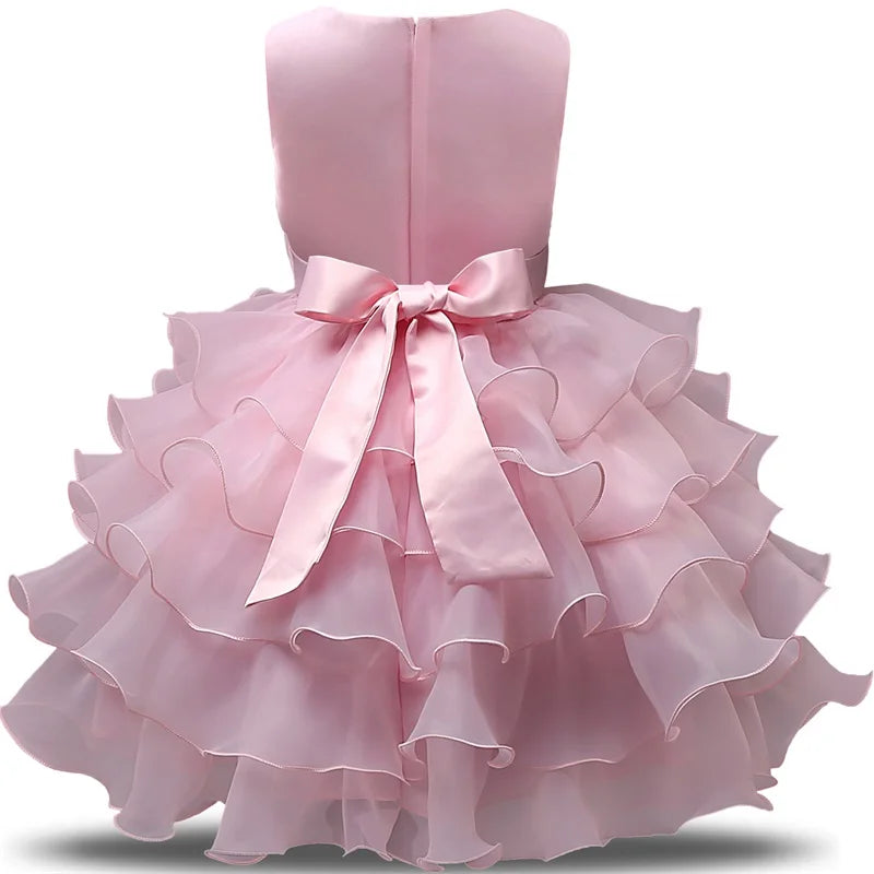 Flower Girl Dress For Wedding Baby Girl  Birthday Outfits Children's Girls First Communion Dresses Girl Kids Party Wear