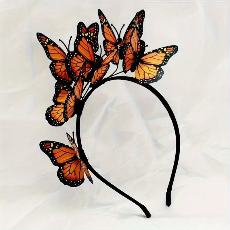 Butterfly Headband Halloween Cosplay Bohemian Wedding Headpiece Photo Props