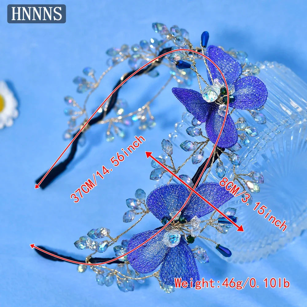 TOPQUEEN Elegant Fairy-Tale Inspired Wedding Hair Accessories Bridal Butterfly Headband Bohemian Women Party Headpiece