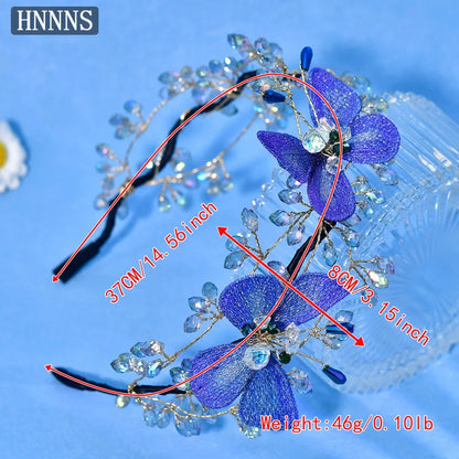 TOPQUEEN Elegant Fairy-Tale Inspired Wedding Hair Accessories Bridal Butterfly Headband Bohemian Women Party Headpiece