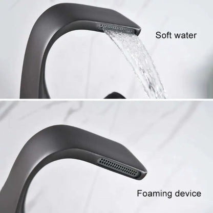 Matte Golden White Basin Faucet Black Chrome Brushed Gold Mixer Tap Hot Cold Water Single Handle Waterfall Tap Bathroom Use