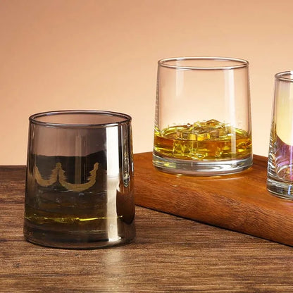 INS-style glass cups,colored trapezoidal couple's household whiskey glasses, bar and hotel mouthwash cups, beer mugs, water cups