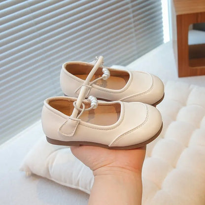 New Kids Leather Shoes Soft Soled Anti Slip Girls Casual Simple Mary Jane Shoe