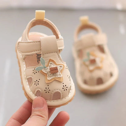 Baby Boys Girls Sandals Summer Baby Wedding Dress Flat Shoes Newborn Crib Shoes First Walkers Prewalkers Shoes