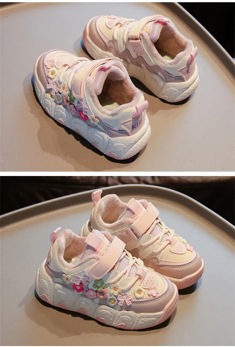 Sneakers, Winter Plush Lined Chunky Shoes, Soft Sole Platform Running Shoes for All Match Outfits