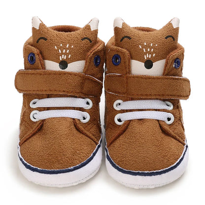 Autumn and Spring Brown Baby Sneakers for Boys 0-12 Months First Walking Shoes