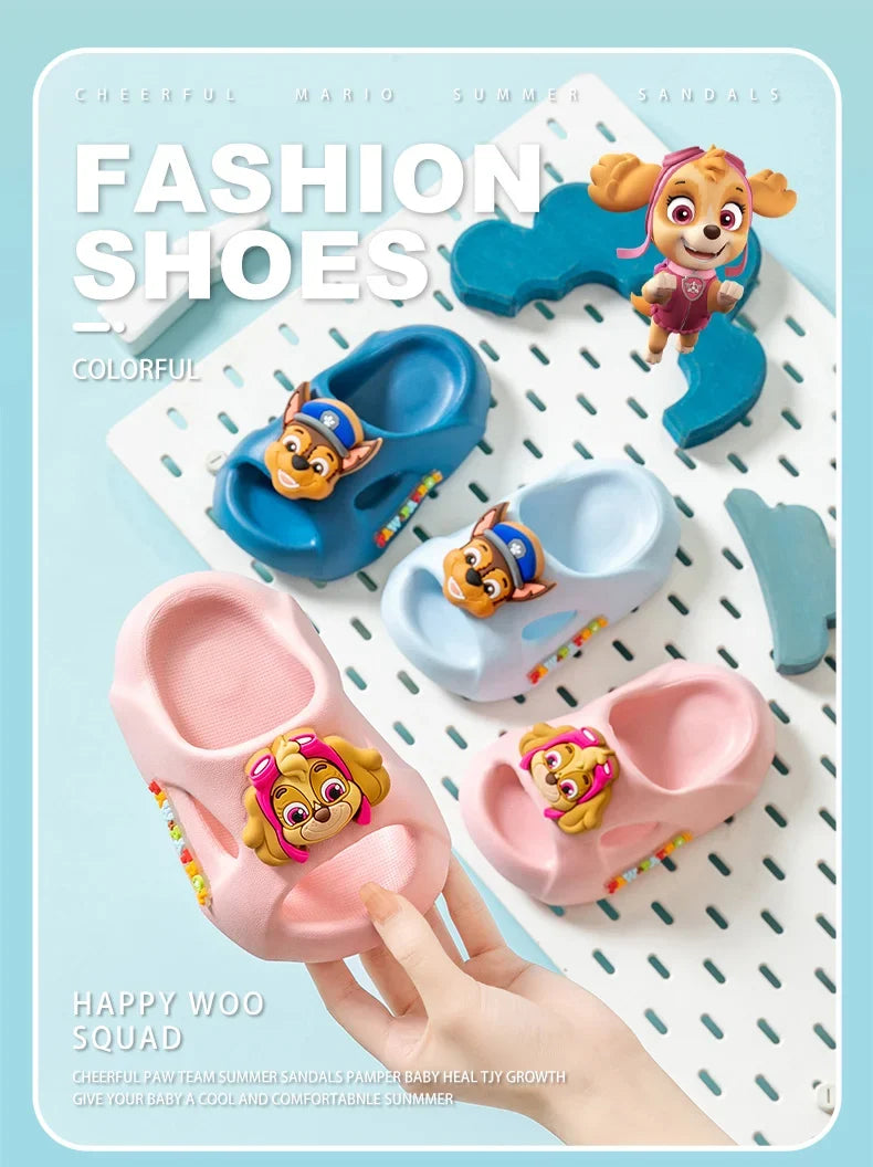 Children's Anime Slides | Boys & Girls Outdoor Non-Slip Soft Soled Sandals & Home Slippers – PAW Patrol