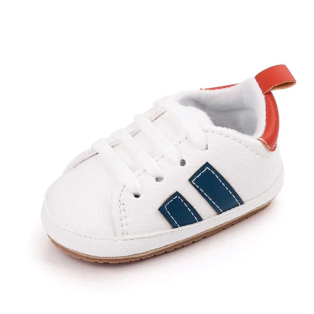 Baby Casual Shoes Non-slip Sole and PU for Toddler Boys and Girls Outdoor Walking Sneakers