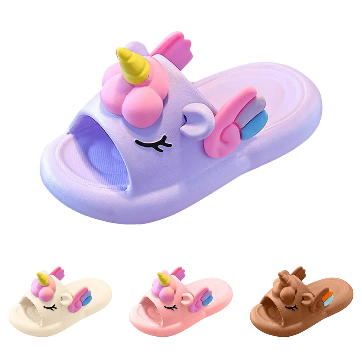 Children'S Slippers Cute Cartoon Baby Indoor Non Slip Thick Bottom Parent Child Slippers Kid Slippers
