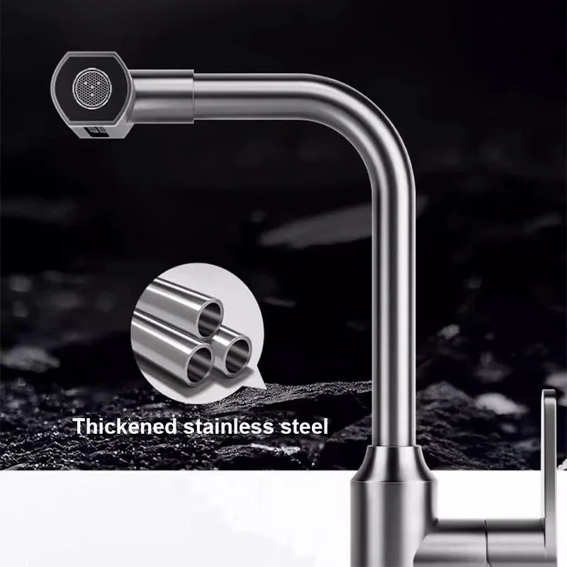 Basin Faucet Kitchen Sink Faucet Stainless Steel Hot and Cold Tap Toilet Water Mixer Tap Bathroom Accessories