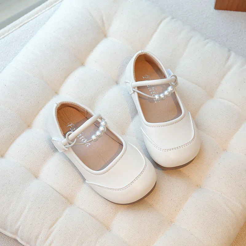 New Kids Leather Shoes Soft Soled Anti Slip Girls Casual Simple Mary Jane Shoe