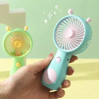 Portable Handheld Fans USB Charging Cartoon Desktop Mini Fan Fisherman Student Summer Outdoor Climbing Fishing Tools Fans