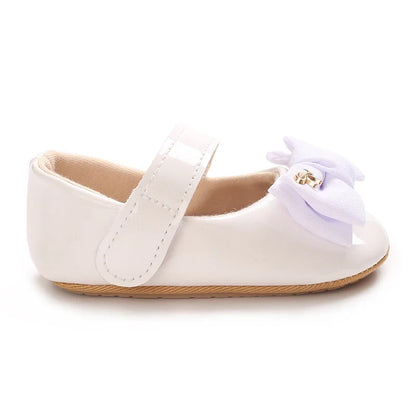 Spring and Autumn Bow Mary Jane Princess Shoes  Baby Girl Rubber Bottom Anti slip Sneaker