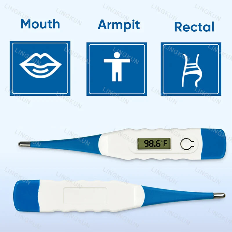 Household Adults Children Thermometers for Fever Thermometer Electronic Soft Head Digital Oral Armpit Temperature Measurement