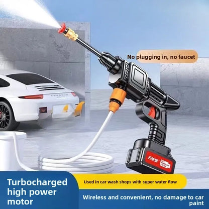 Washing Machine Water Spray High Power Portable Lithium Battery Washing Machine Car Washing High Pressure Water Gun  carton