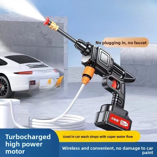 Washing Machine Water Spray High Power Portable Lithium Battery Washing Machine Car Washing High Pressure Water Gun  carton