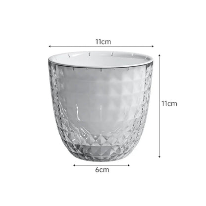 Self Watering Flowerpot Automatic Water Absorbing Flowerpot Transparent Double Layer Plastic Succulent Plant Pot Decorative Pot