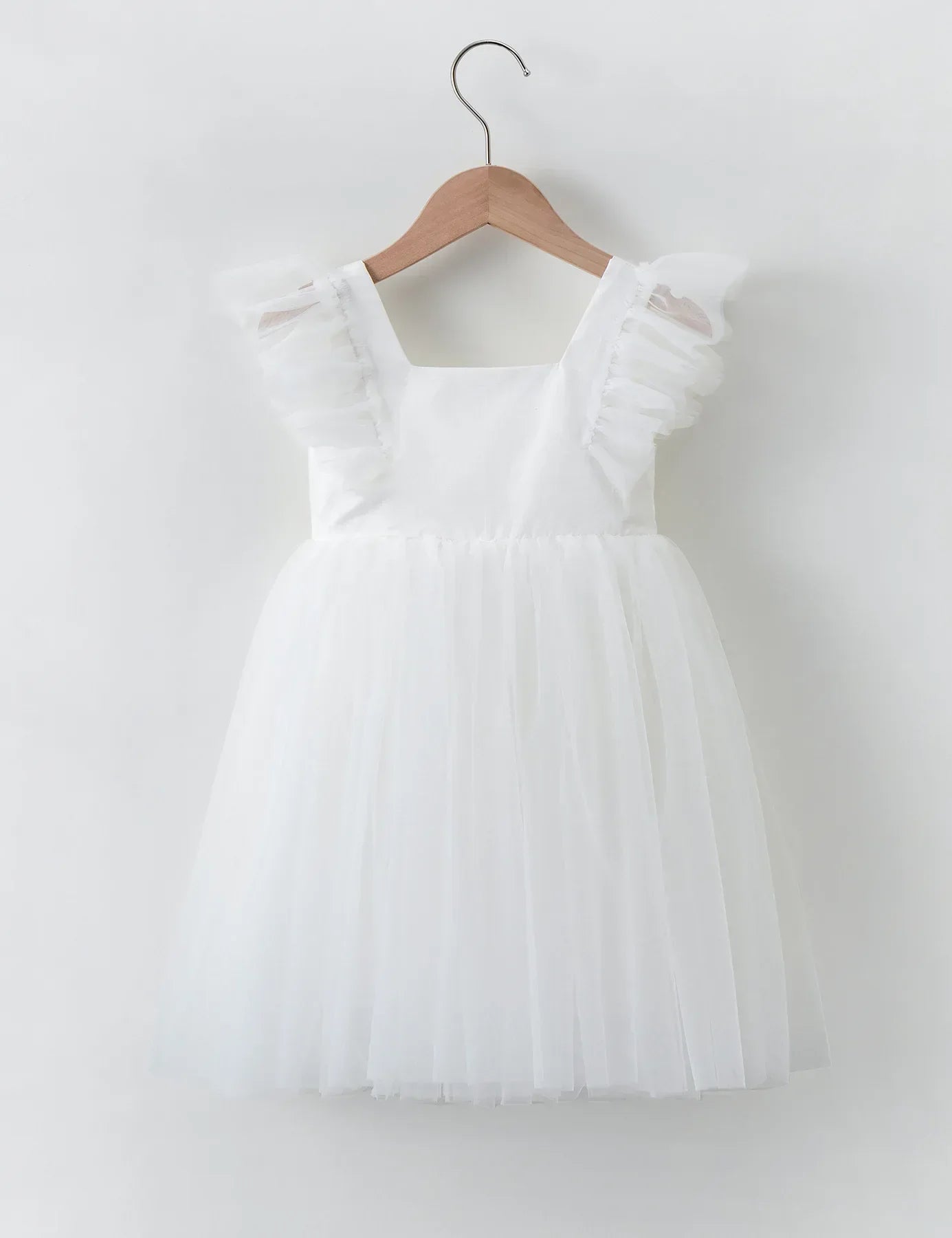 New Little Girls Party Dress for Princess Dress Solid Child Clothes Flower Girl Birthday Princess Dress for Kids