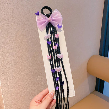 Children's baby cute braid hair tie high ponytail headband hair accessory kawaii gift new style