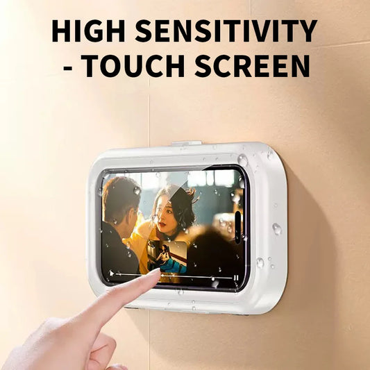 Waterproof phone storage box, can be rotated for appeal, and can be used for both showering and watching TV shows